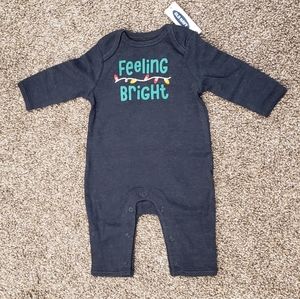 Old Navy Feeling Bright, Holiday Christmas, Blue, Baby Jumpsuit 0-3 months